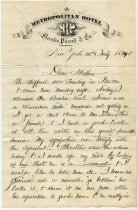 Letter from Andrew Leonard Emerson to his mother