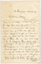 Letter from Andrew Leonard Emerson to his mother