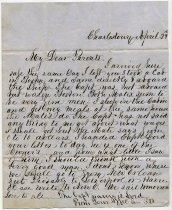 Letter from Andrew Leonard Emerson to his parents