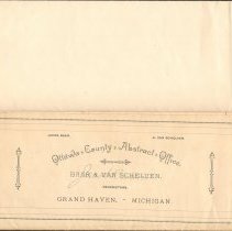 Cover to Abstract Title of the Village of Hudsonville