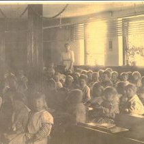 Ila Nyhuis, teacher, 1912 or 1913, Hudsonville, MI