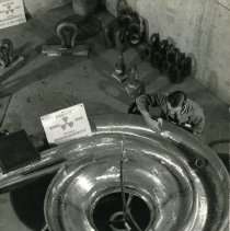 Esco Foundry worker and gamma radioactivity sign