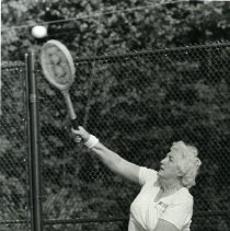 Woman playing tennis