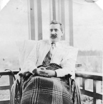 Mr. Shearer in his wheelchair