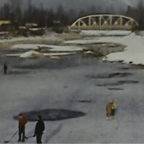 Skating on the Coquitlam River, c. 1950s (?)