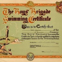 Boys' Brigade Swimming Certificate
