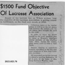 $1500 Fun Objective of Lacrosse Association