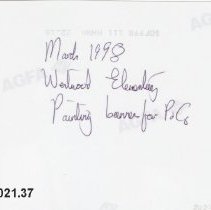 Westwood Elementary Students Painting Banners