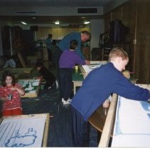 Westwood Elementary Students Painting Banners