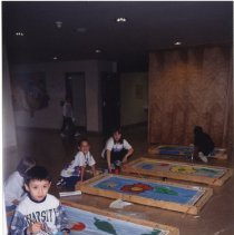 Westwood Elementary Students Painting Banners