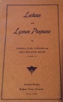 Pamphlet - Lectures Lyceum Programs
