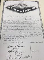 Missionary Certificate, Jesse Berry