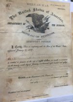 Orson B. Adams, Mexican War Pension Certificate