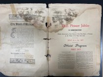 Page 1 and 2 of Program - Pioneer Jubilee