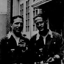 Ted Buttrey & unidentified man