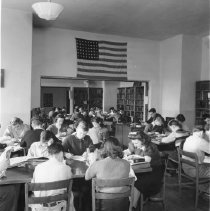 Havre High School library & class, 1941