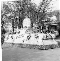 Buttrey's parade float in Havre music festival, ca 1940s-50s