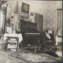 Print, Photographic - The interior of the Stewart home near Mazama ...