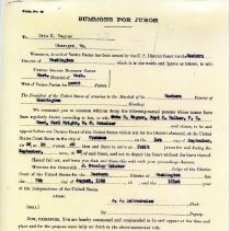 Otto Wagner Jury Summons