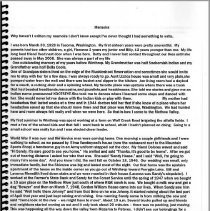 Memoirs of the Lazy H over 7, first page