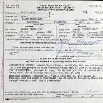 Ralph Therriault's birth certificate
