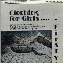 Clothing for Girls, Extension Service, 1930s