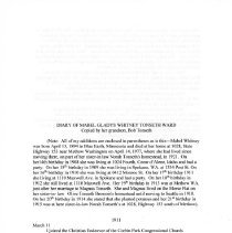Diary of Ambel Gladys Whitney Tonseth Ward