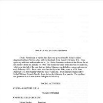 Diary of Helen Tonseh Sopp