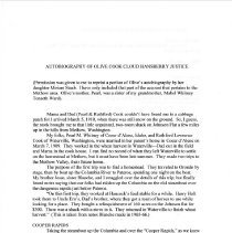 Autobiography of Olive Cook