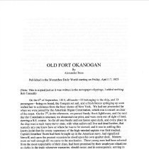 Old Fort Okanogan, Alexander Ross