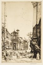 David Muirhead Bone - The Trevi Fountain, Rome