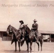 Walt and Dollie Dunning on horses