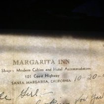 Letterhead from Margarita Inn
