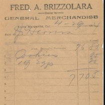 Brizzolara receipt