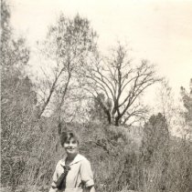 Woman near creek