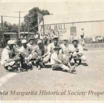 Baseball team near Pool Hall