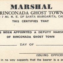 Rinconada Store Marshal card