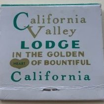California Valley matchbook