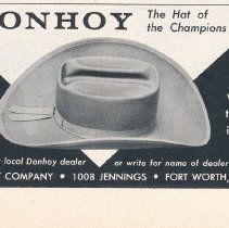 Donhoy Hat Company magazine advertisements