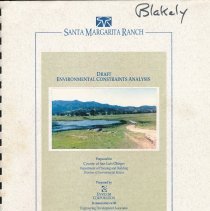 Draft Environmental Constraints Analysis fro Santa Margarita Ranch