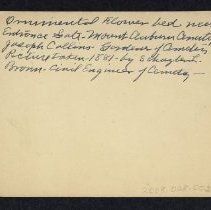 Ornamental Flower Bed Near Entrance, 1881