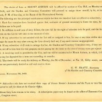 Auction of Lots Notice 1831