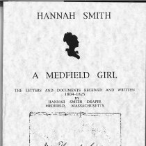 Hannah Smith A Medfield Girl