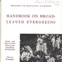 Handbook on Broad-Leafed Evergreens