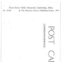 Mary Baker Eddy Monument - verso