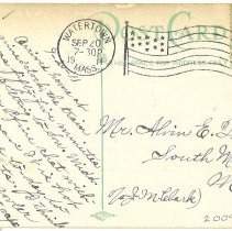 Greetings from Watertown, Mass. - verso