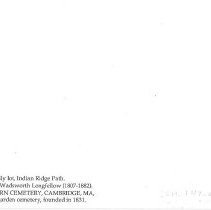 Longfellow family Lot in Spring - verso