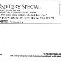 Memorial Day - verso