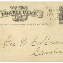 Postal Card - Annual Meeting, 1877 - verso