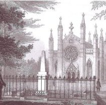 The Chapel, detail line engraving 1847